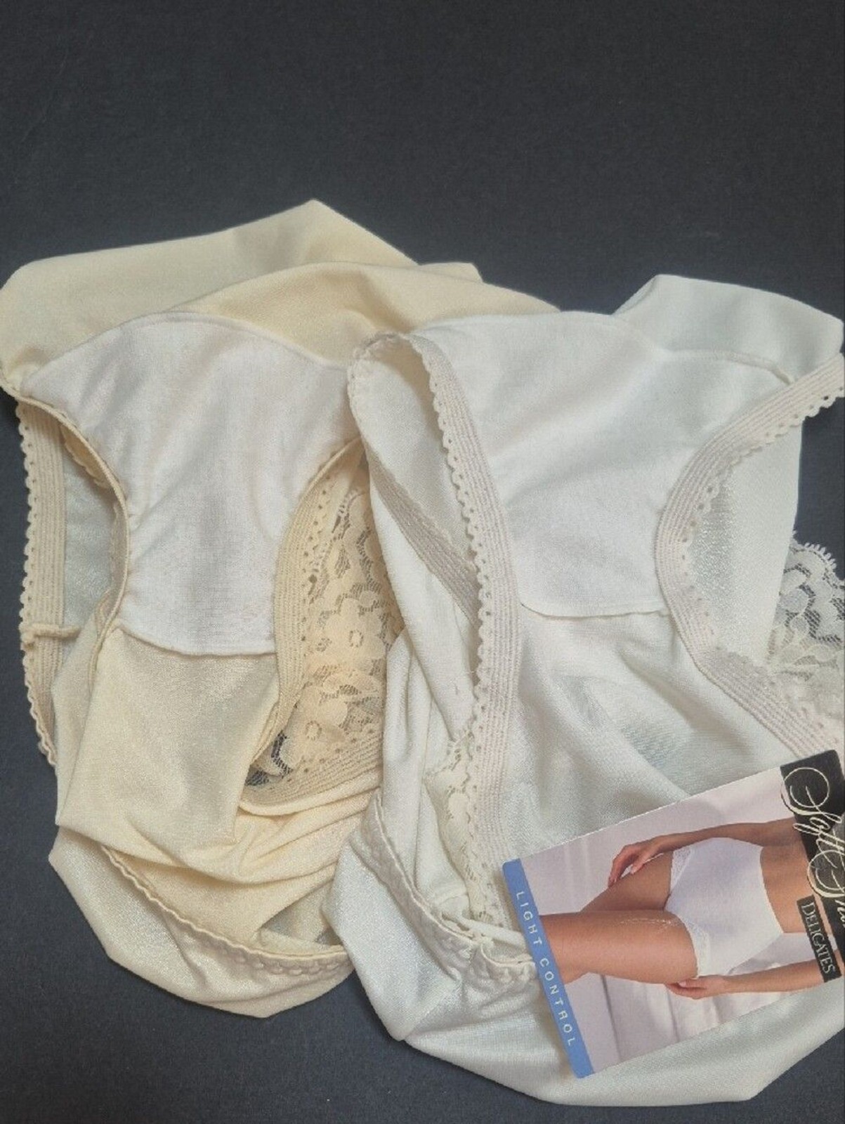 Vintage Soft Skins Silhouettes High-Waist Panties Briefs Granny Satin Silk XL
