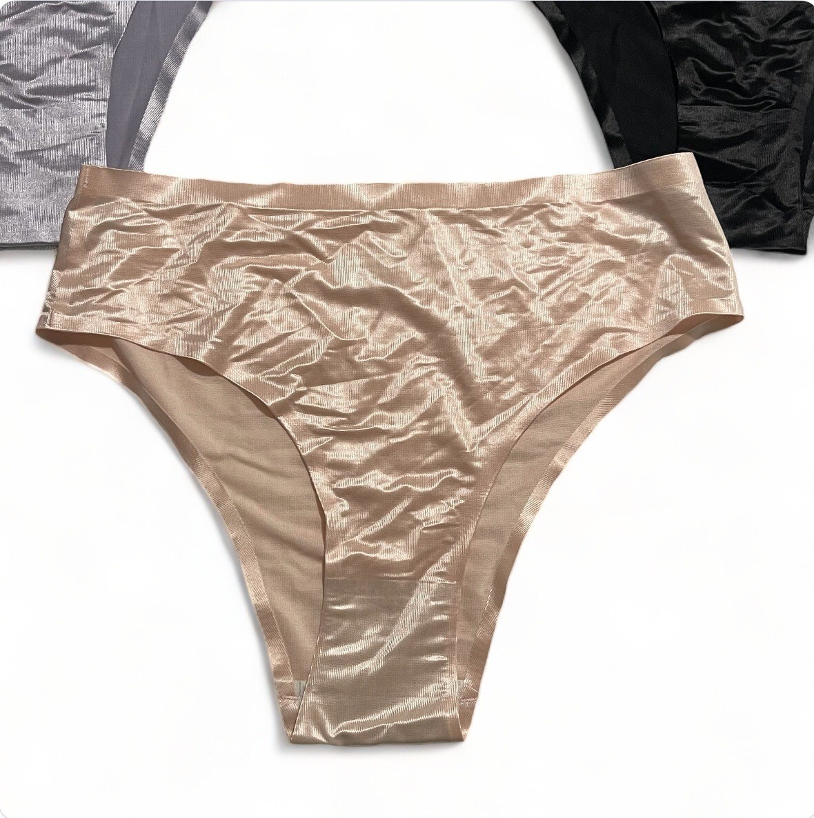 Set Of 3 Underwear Polyamide & Elastane Womens Size L, New