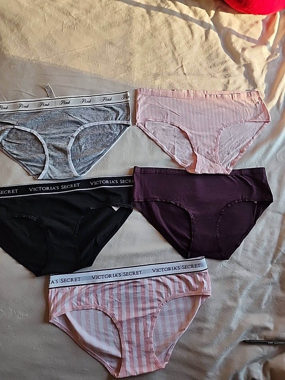 5 pairs size M Victoria’s Secret hiphuggers vintage RN54867 CA 67359 India