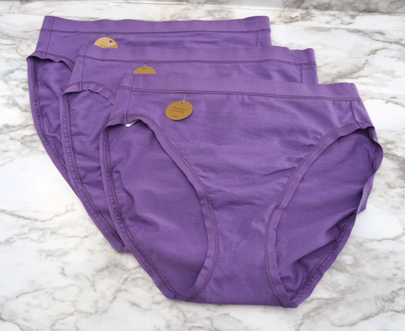Wacoal 879362# Understated Cotton Hi-Cut Brief 3-Pack Panties US Size S