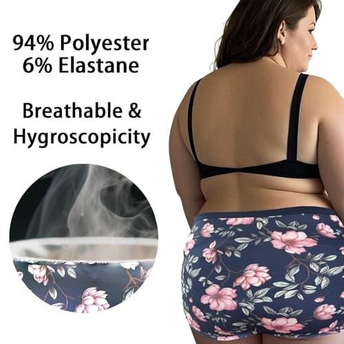 Womens Underwear Plus Size Panties XL-5XL Ladies Briefs Mid 5X-Large 7 Pack