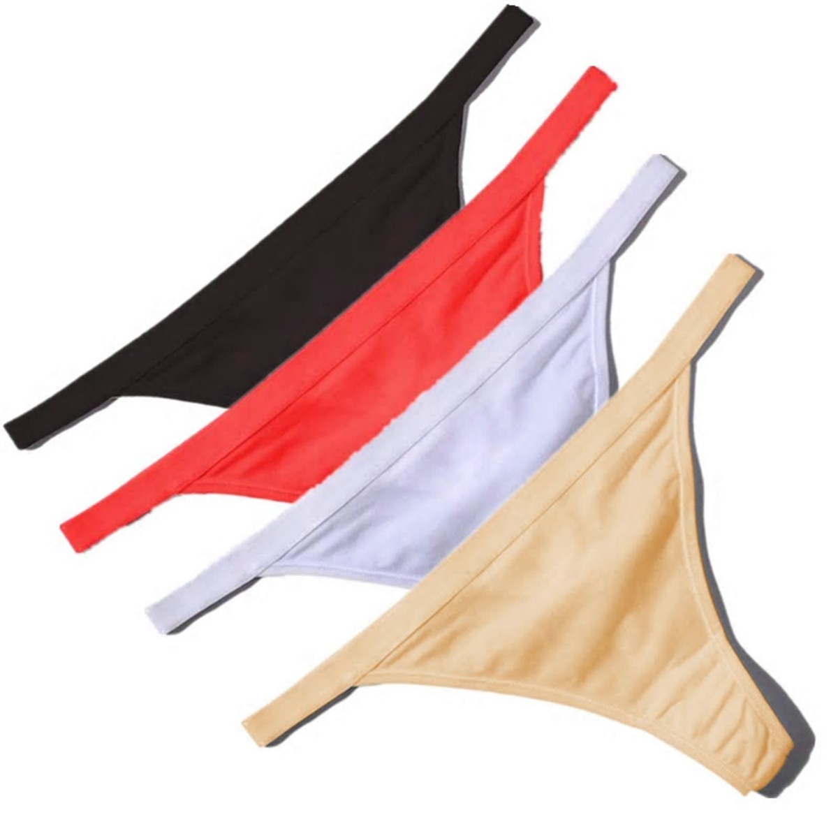 Sexy T-back 1,3,6 Pack Women Solid G String Thongs Panties Underwears Bikini