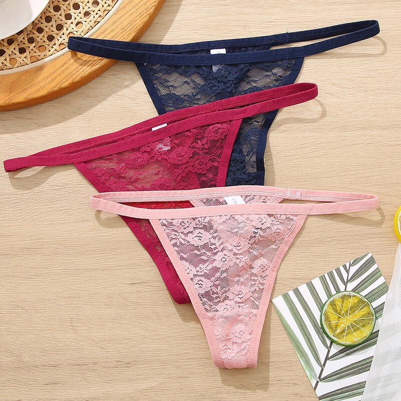 5 Pack Lot Womens Sexy G-String Underwear Lace Panties Thong Low Waist Lingeries
