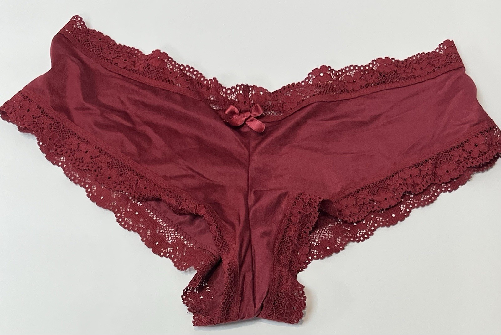 Victoria Secret Very Sexy Strappy Back Cheeky Panty Burgundy Size Medium