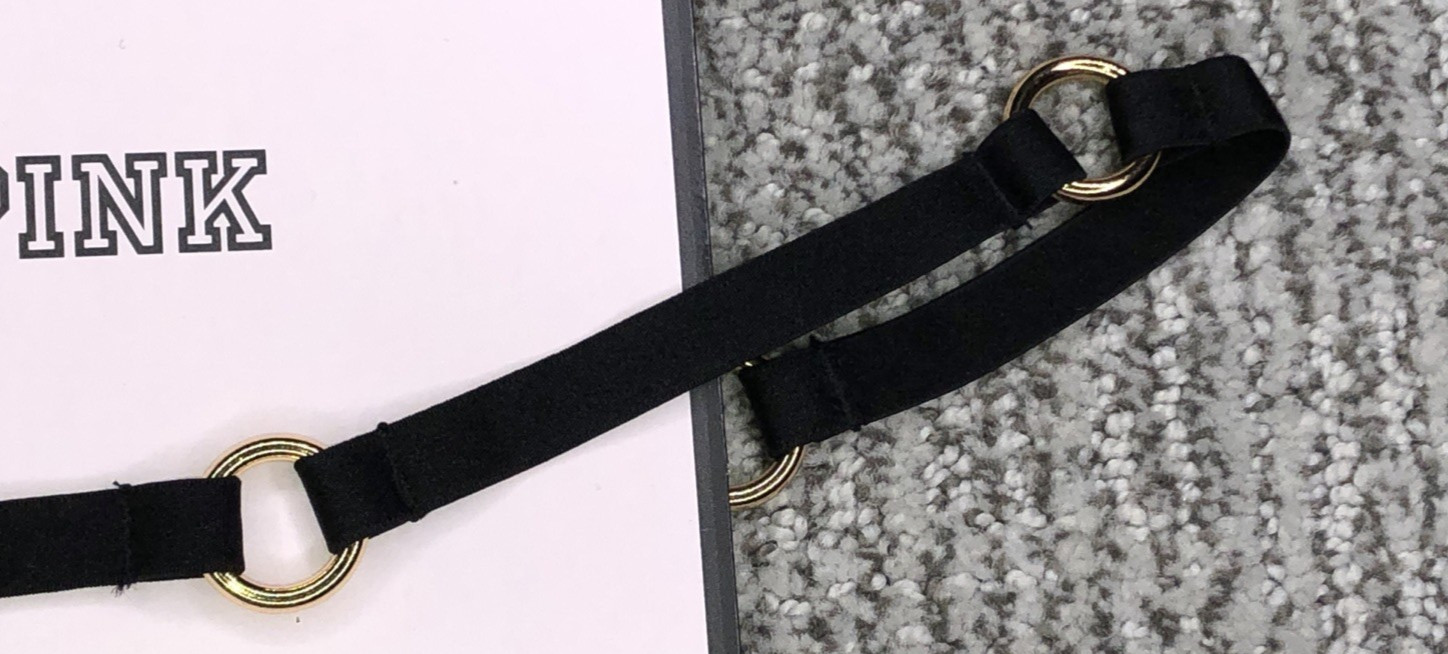 Victoria’s Secret Very Sexy NWT Ring Hardware V String Panty XXL Black