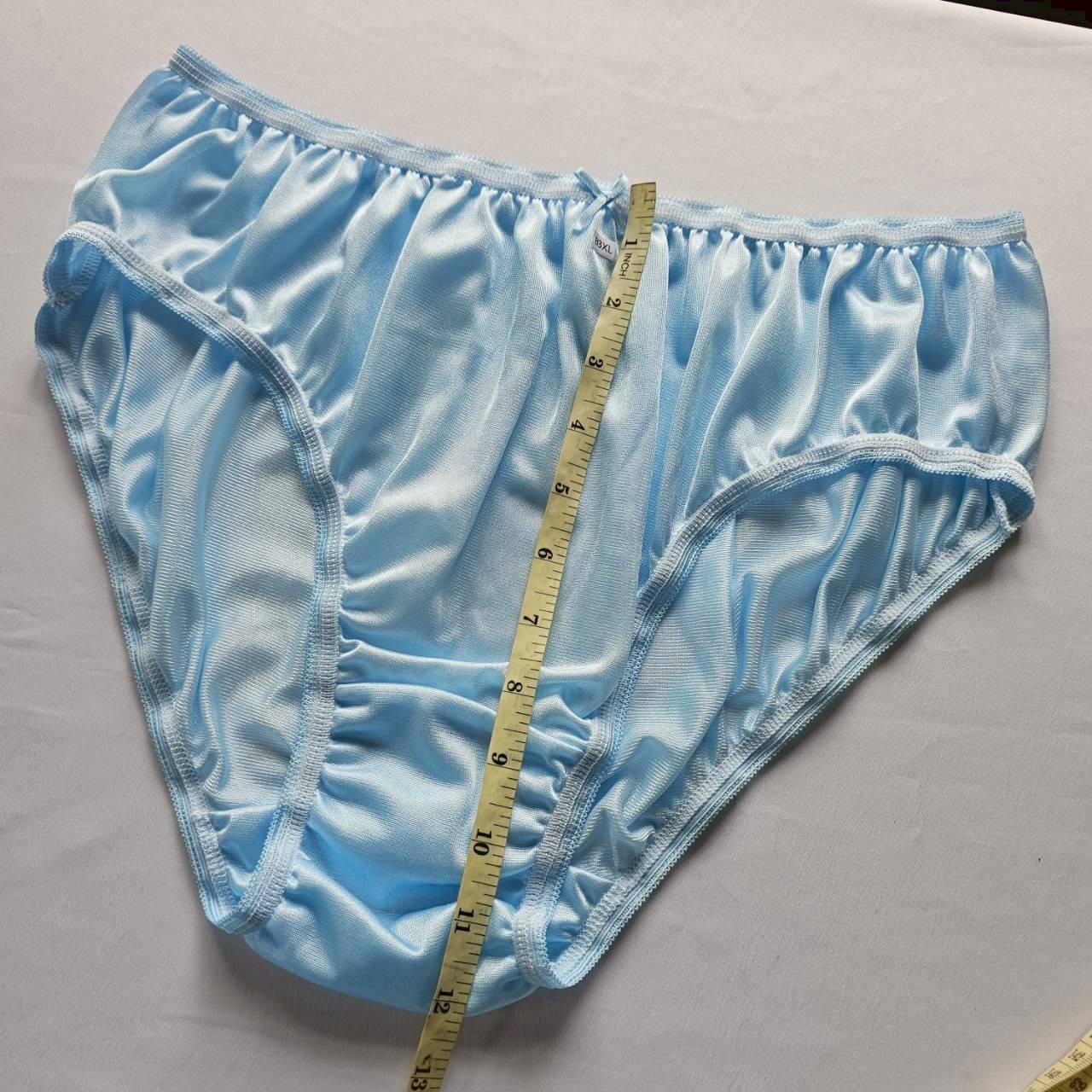 12 Plus Bikini Underwear Nylon Woman Panties Mid-Waist Soft Colorful Briefs /3XL