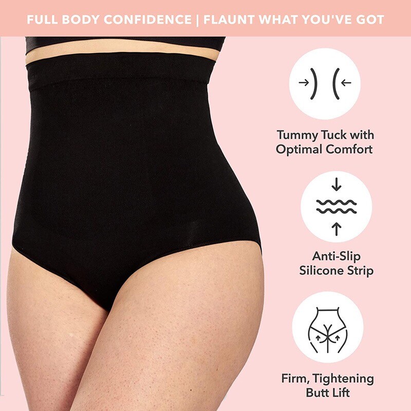 Women’s High-Waist Firm Control Tummy Thong Shapewear Panties Girdle Underwear