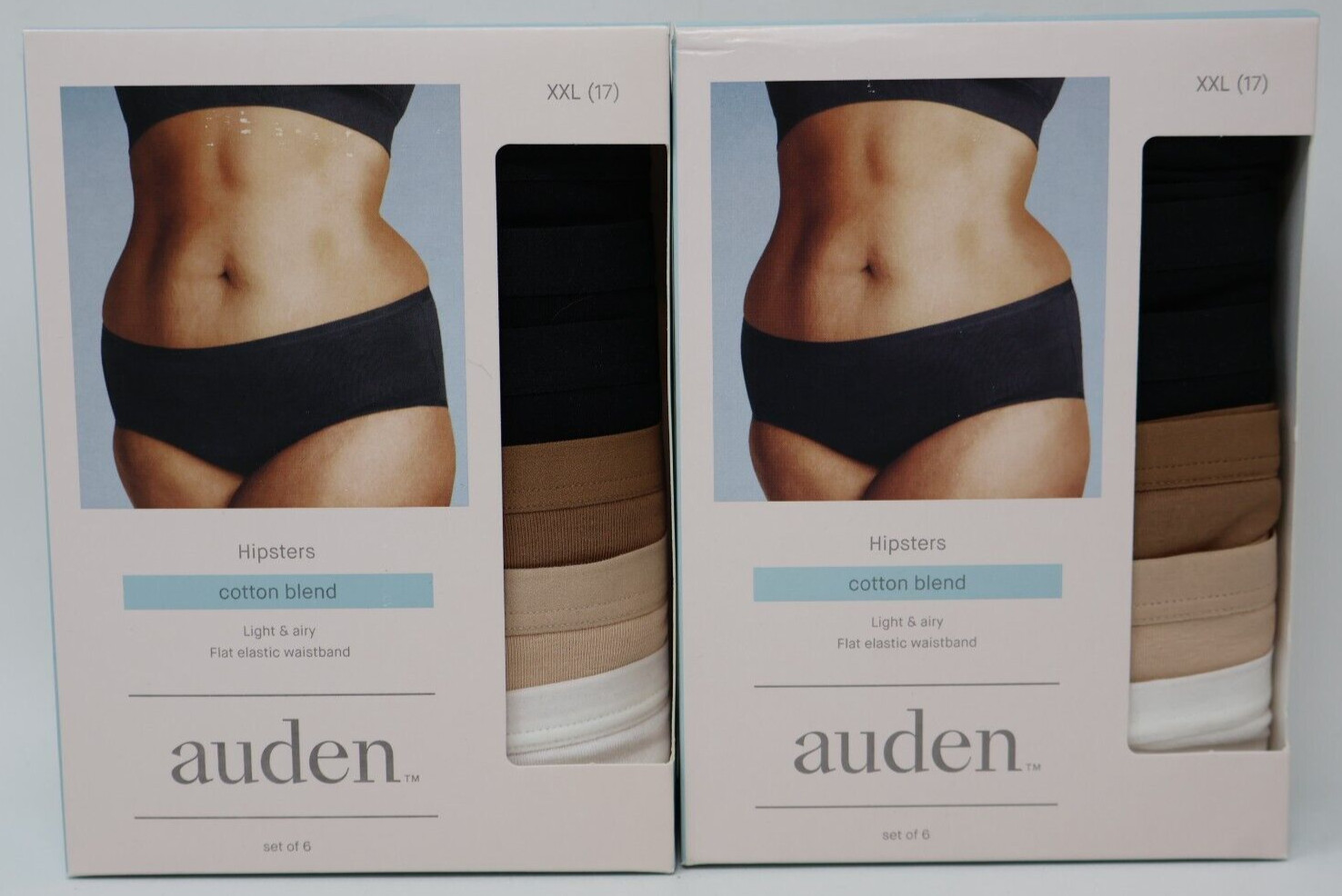 Auden 12pk Hipster Underwear Women’s XXL Cotton Blend Elastic Waistband NEW