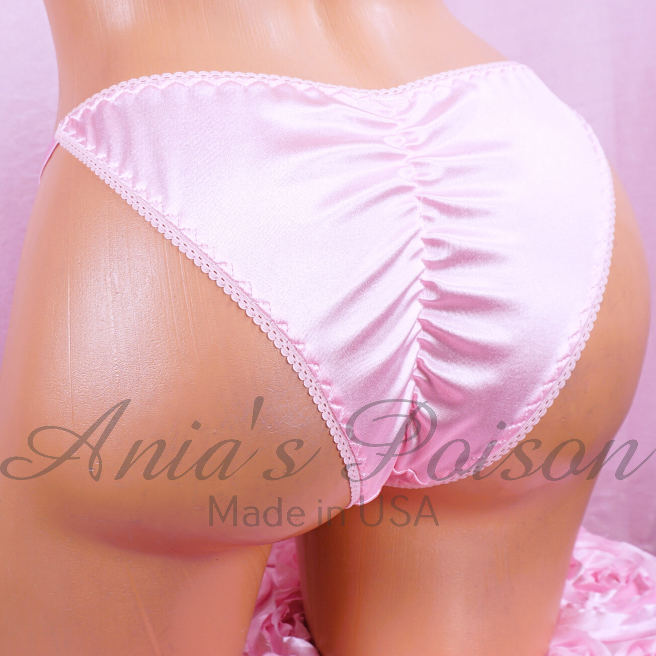 Satin Stretch Panties Valentines Tiny Scrunch butt string bikini or Bralette 5-8