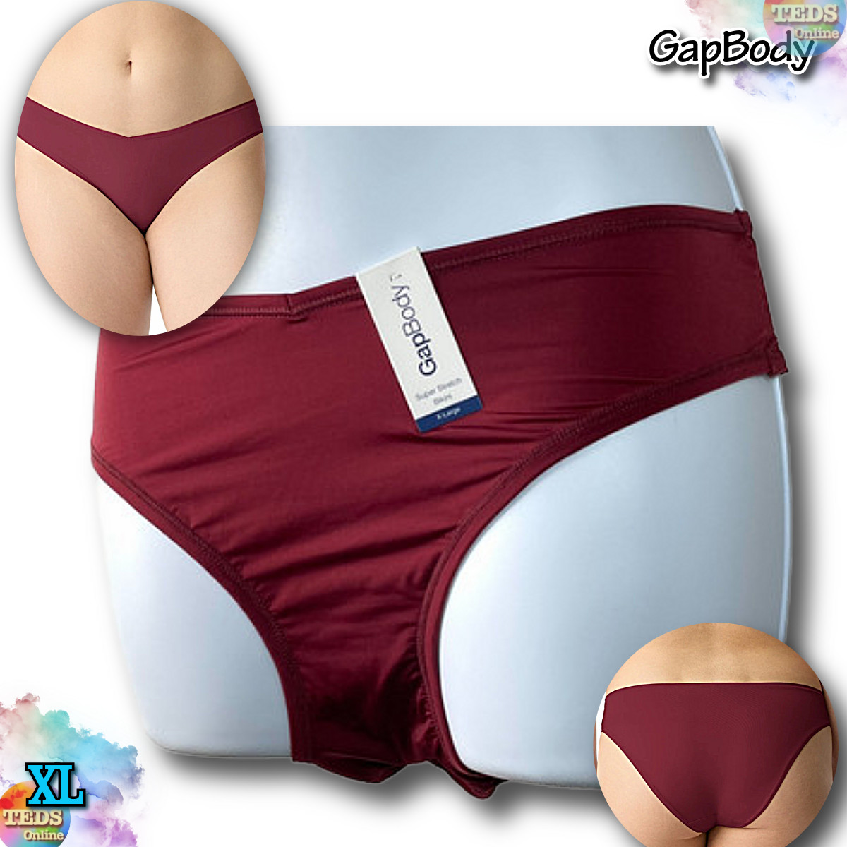 NWT GAP GapBody Women’s XL Super Stretch Bikini Underwear, GPW01382 Cabernet