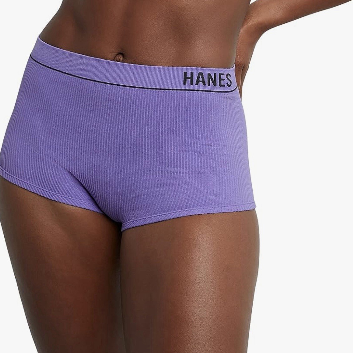 Hanes Women’s Originals Seamless Stretchy Ribbed Boyfit Panties Set Size Small