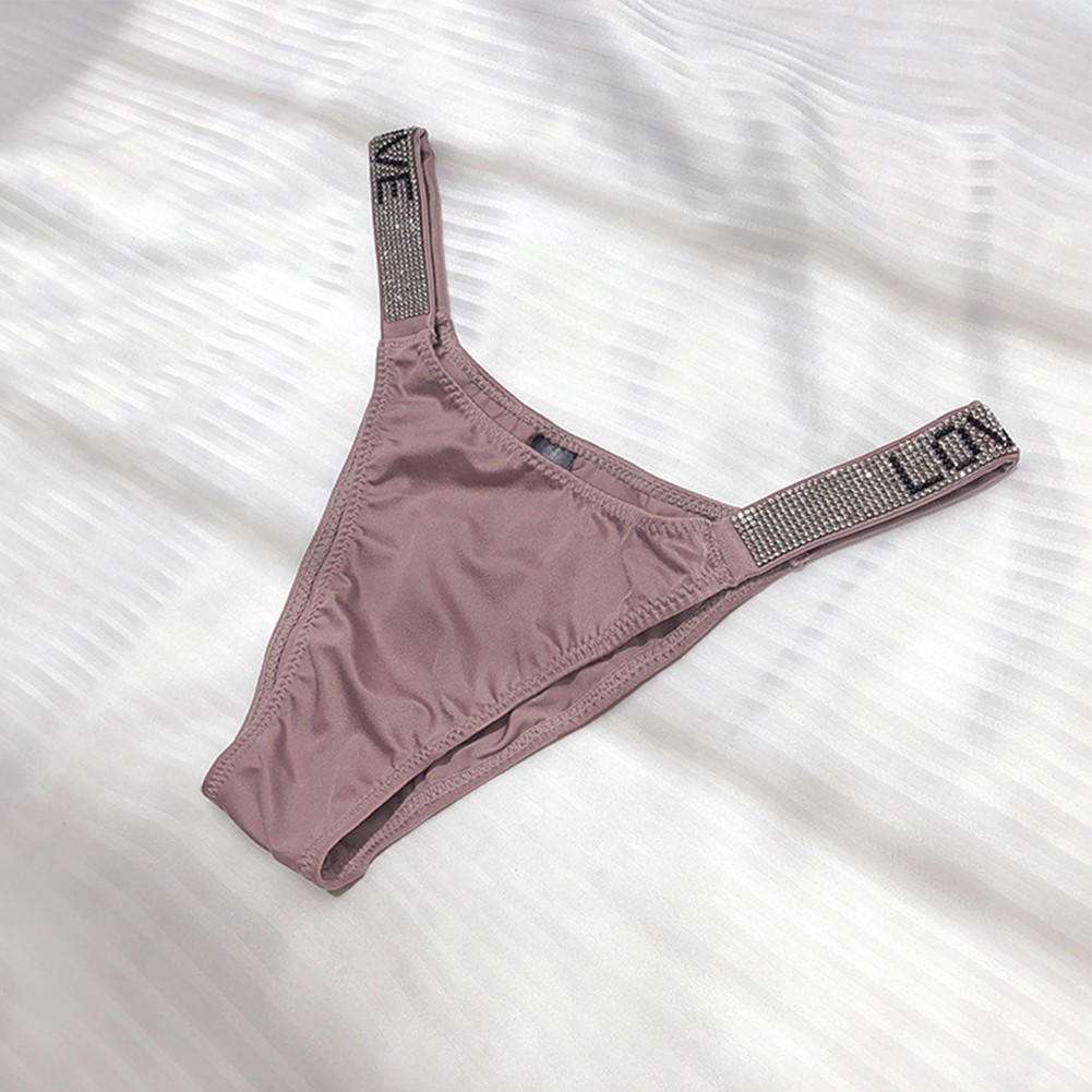 Women Thongs Underwear Sleepwear Solid Backless Bikini T-back Underpants