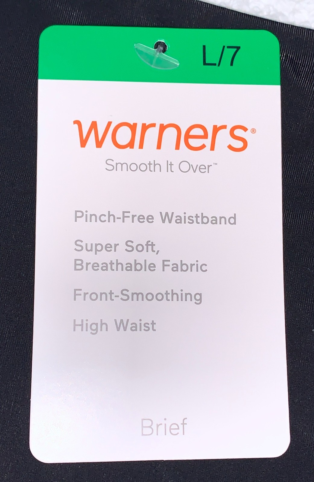 WARNERS Smooth It Over Black Modern Brief Panty Womens Sz M 6 L 7 XL 8 2XL 9