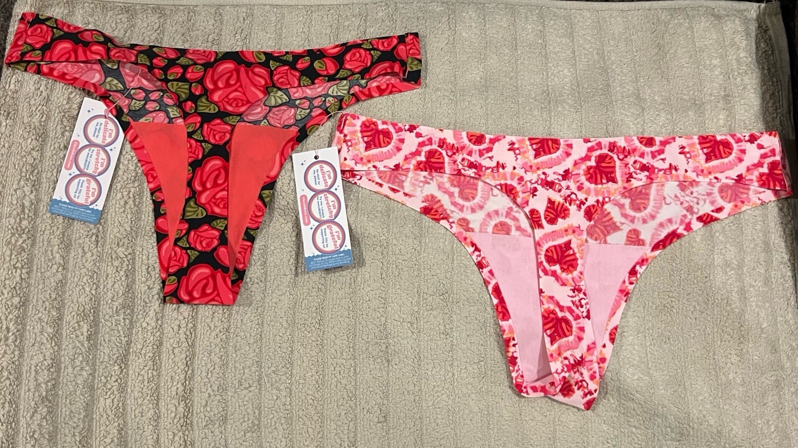 2 Pairs of Cheek Boss Thong Underwear, Size S