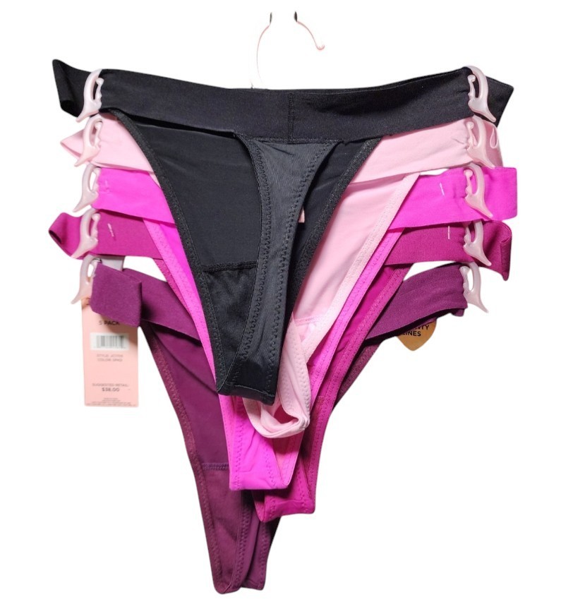 Juicy Couture Thong 5-Pack NWT Size L Cotton/Spandex Blend