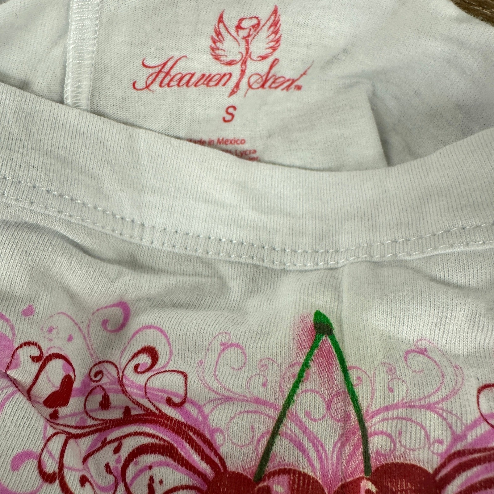 Heaven Scent Intimates White Cherry Heart Panty SMALL Boyshort Unique NEW
