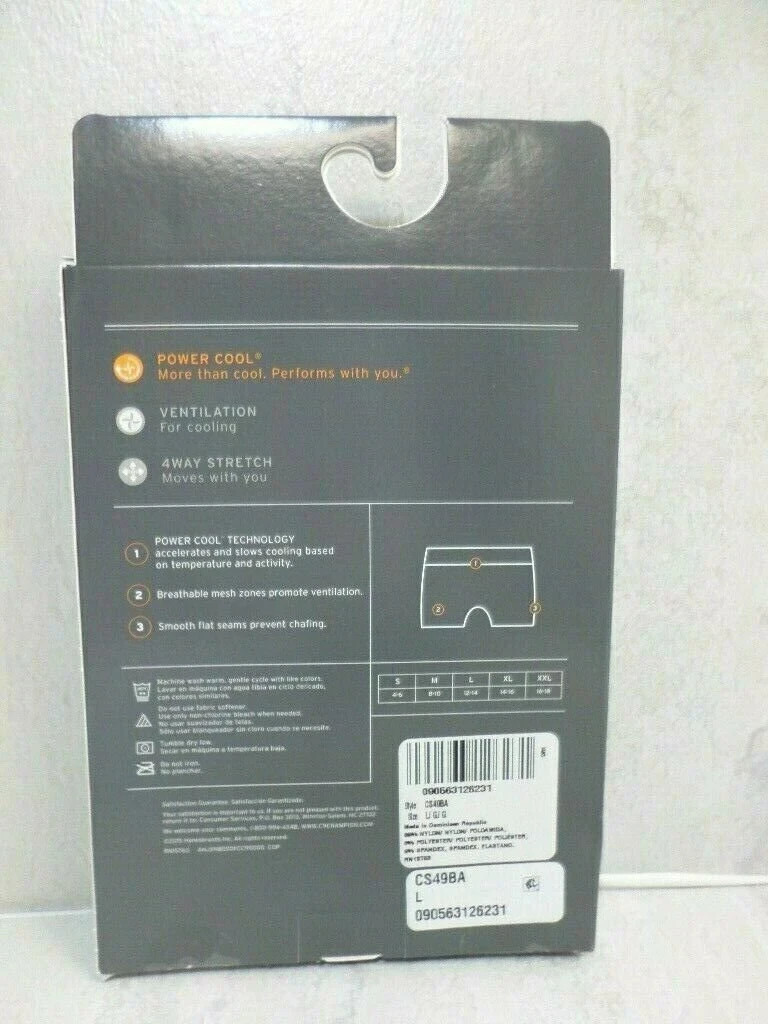 NIB Hanes Mens 3-Pack X-Temp Comfort Cool Boxer Briefs, Regular Length, 2XL/2XG