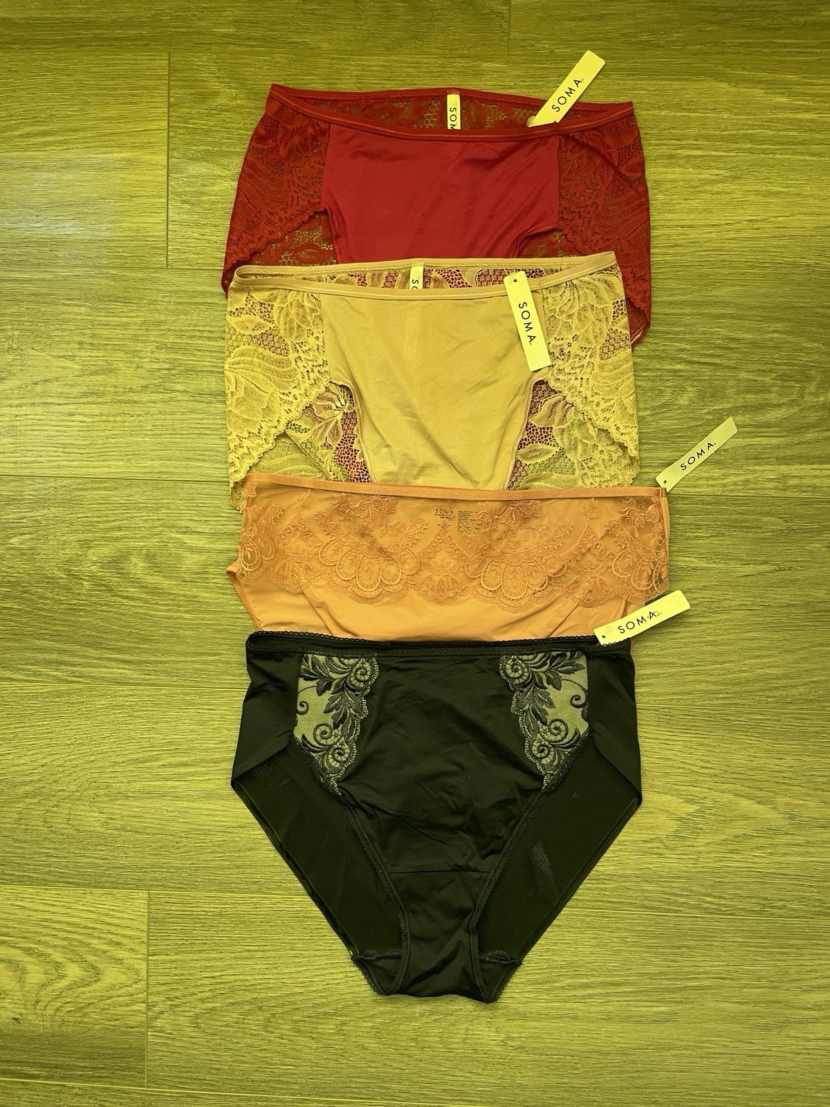 $92 Soma High Leg Panty Lot ~ 4 Pairs ~Large~Vanishing Edge~ No Show~NWT❤️