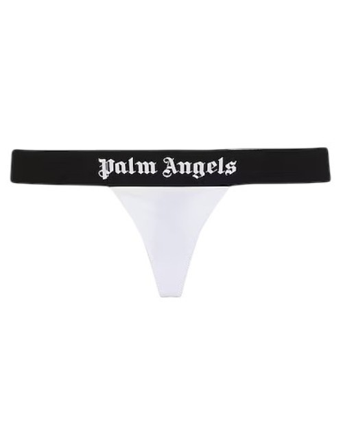 Palm Angels Logo Waistband Thong White Black XS Elastic Trim Underwear NIB