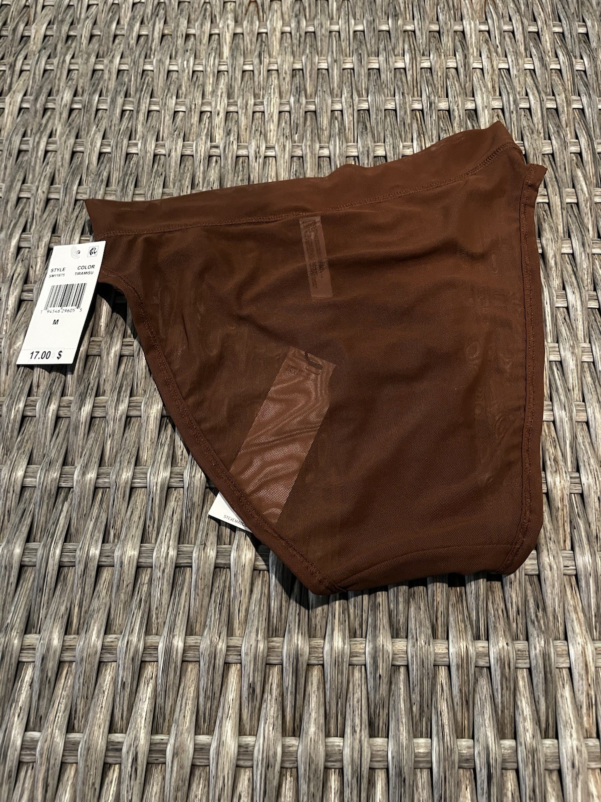 Steve Madden Mesh High Leg Bikini Panty Size