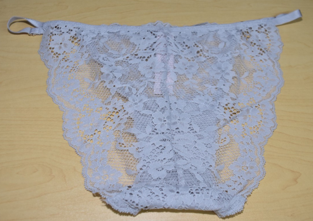 3 Victoria’s Secret Pink Gray Cream Dream Angels Mini String Bikini Panty XL Lot