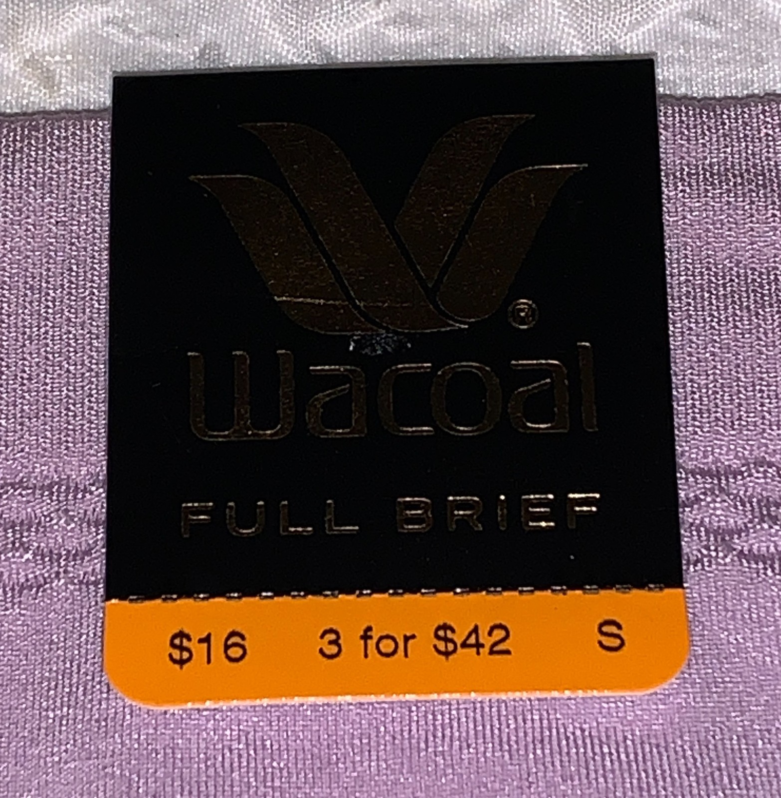 WACOAL B Smooth Pretty Seamless Lace Trim Orchid Petal Brief Panty Womens Sz S 5
