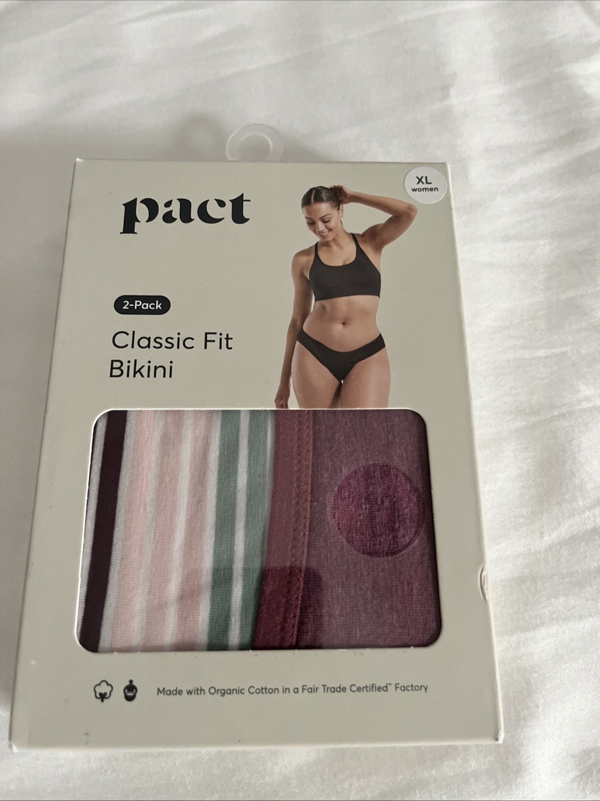 Pact Women’s 2 Pack Everyday Classic Fit Bikini Panties TS8 Multicolor