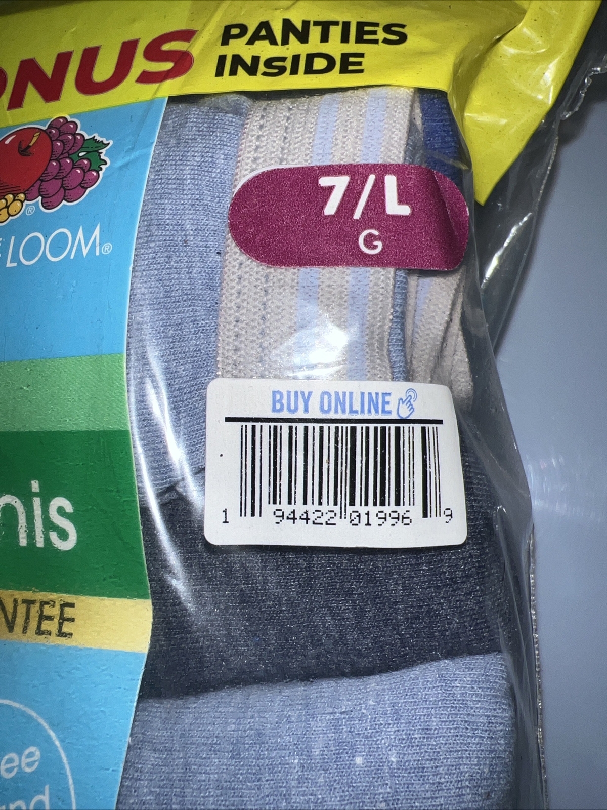 FRUIT OF THE LOOM WOMEN’S HEATHER BIKINIS 9 PACK PINK SZ 7 BRAND NEW IN PACKAGE