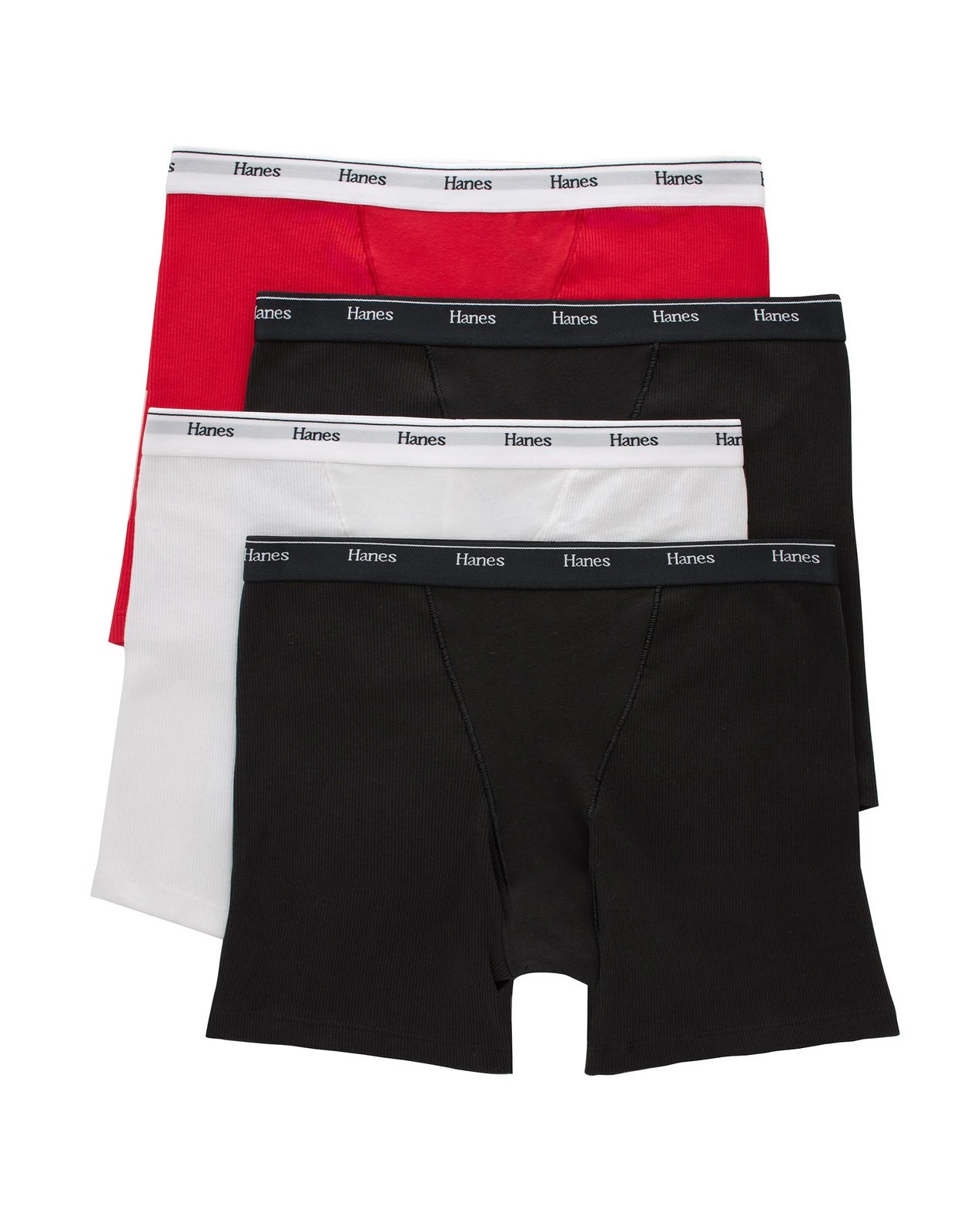 Women’s HANES Mid-Thigh BOXER BRIEFS Size 5 SMALL Cotton Stretch 4-Pack NIP
