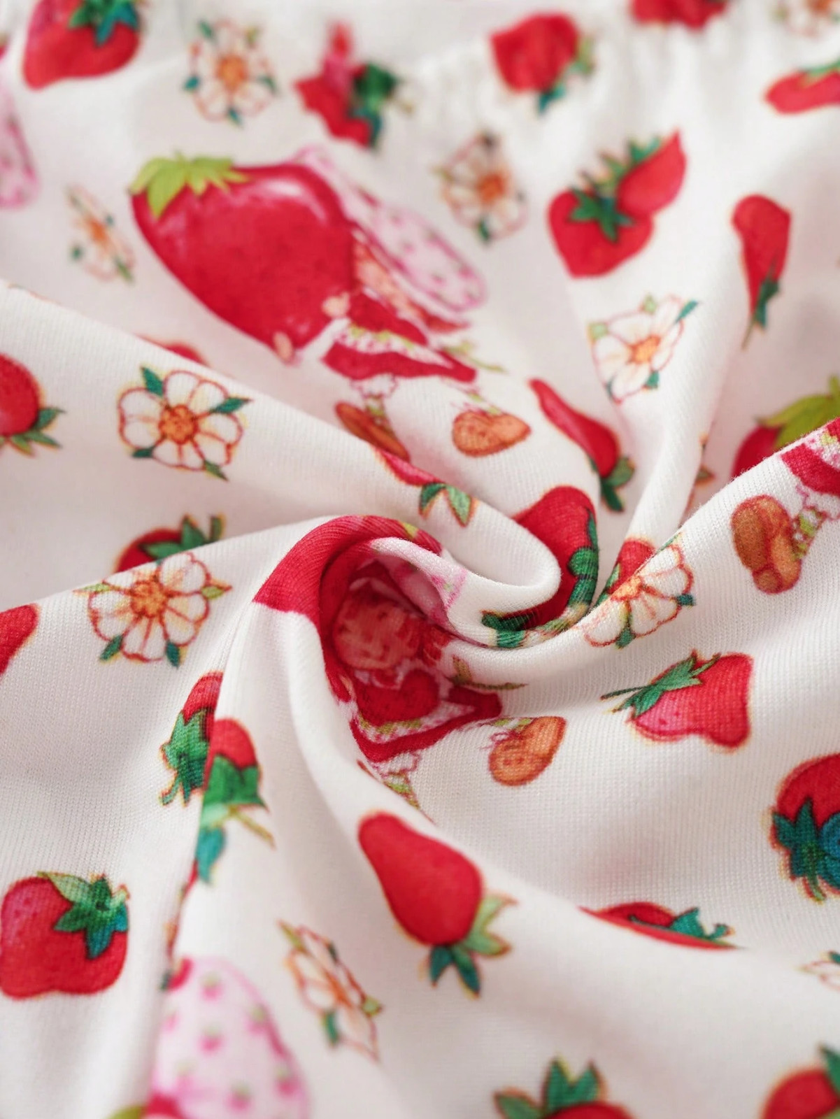 Strawberry Shortcake Kawaii Cute Sexy Y2K Red White Frilly Lace Brief Panty