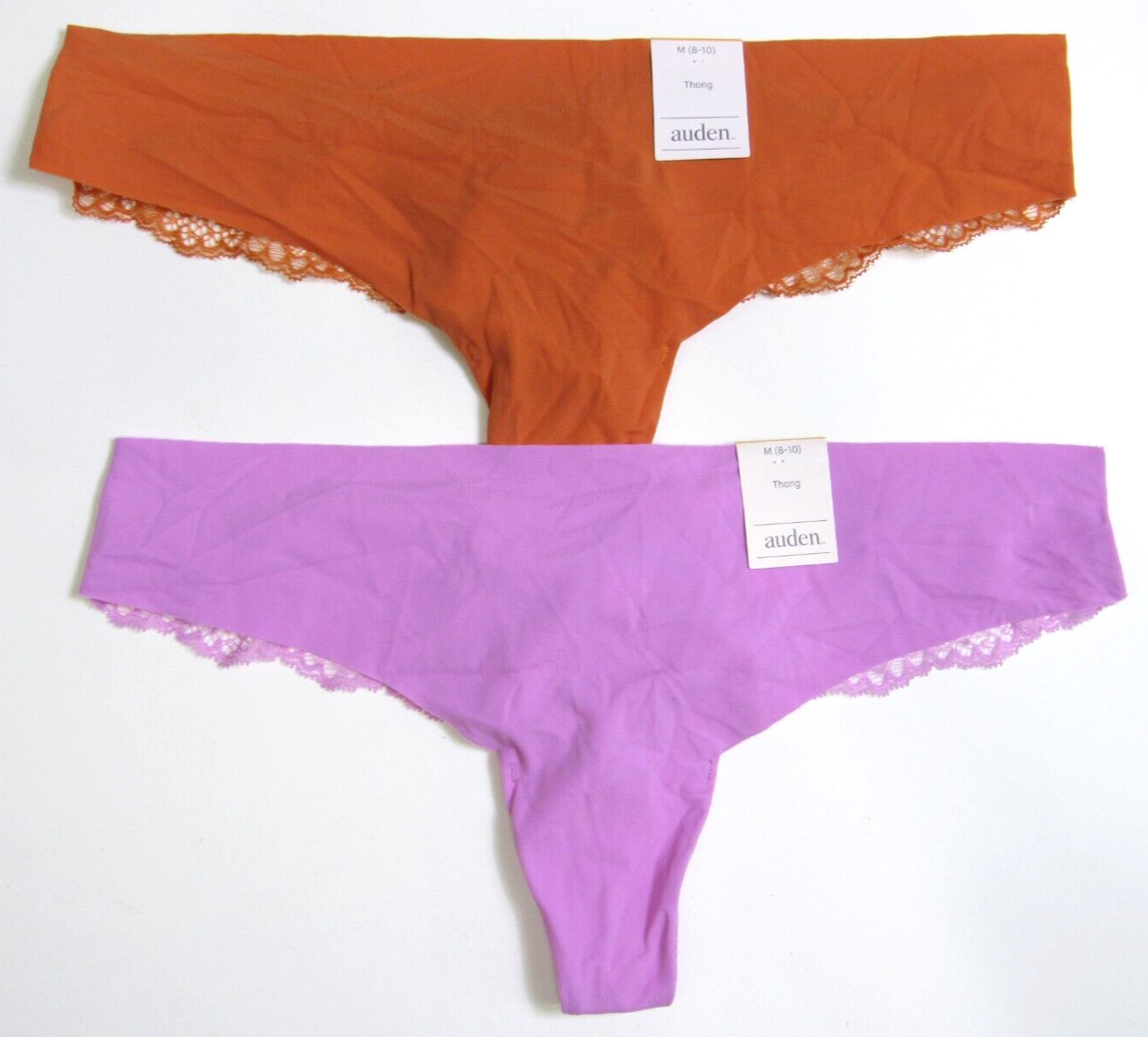 Auden Women’s Variety Thong 2 Pack Size Medium 8-10
