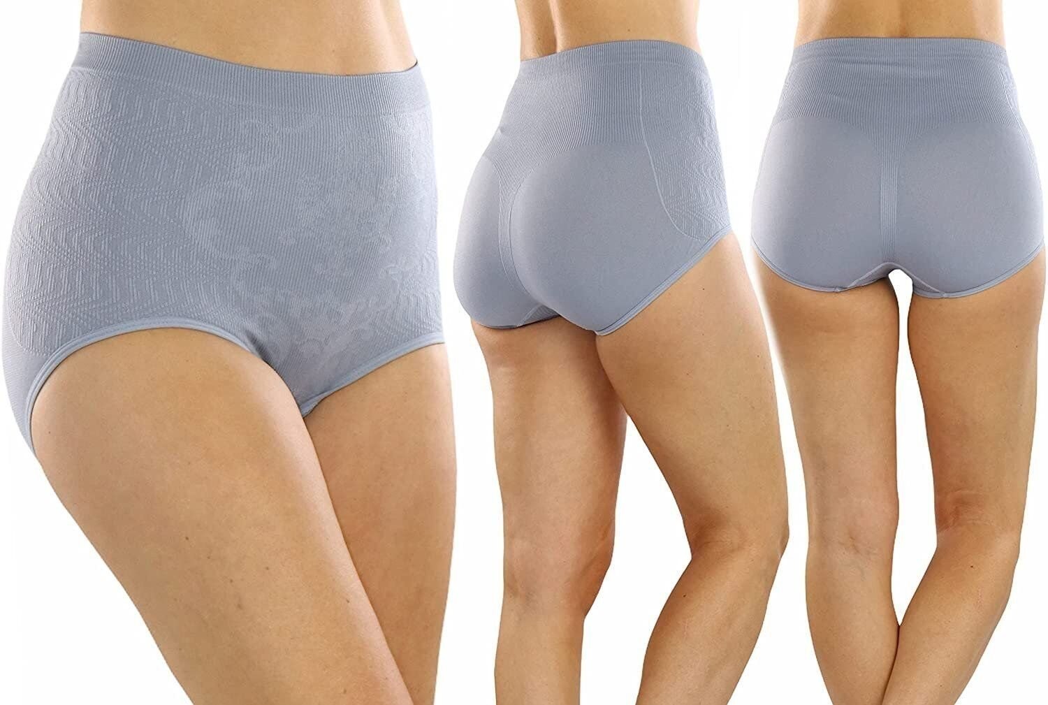 ToBeInStyle Women’s 6 Pack High-Waist Compression Control Briefs – Plus Size…