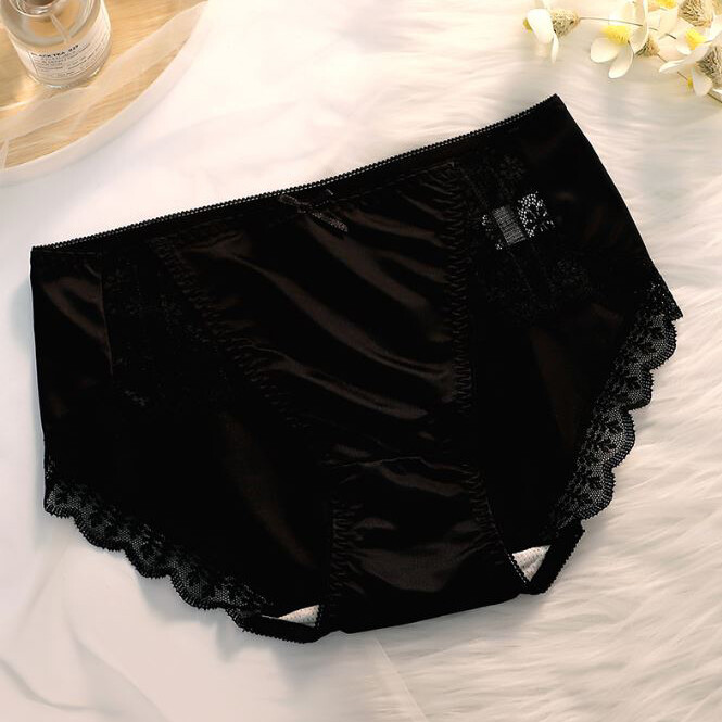 5PCS/SET Sexy Ladies Womens Silky Satin Panties Underwear Briefs Lace Lingeries
