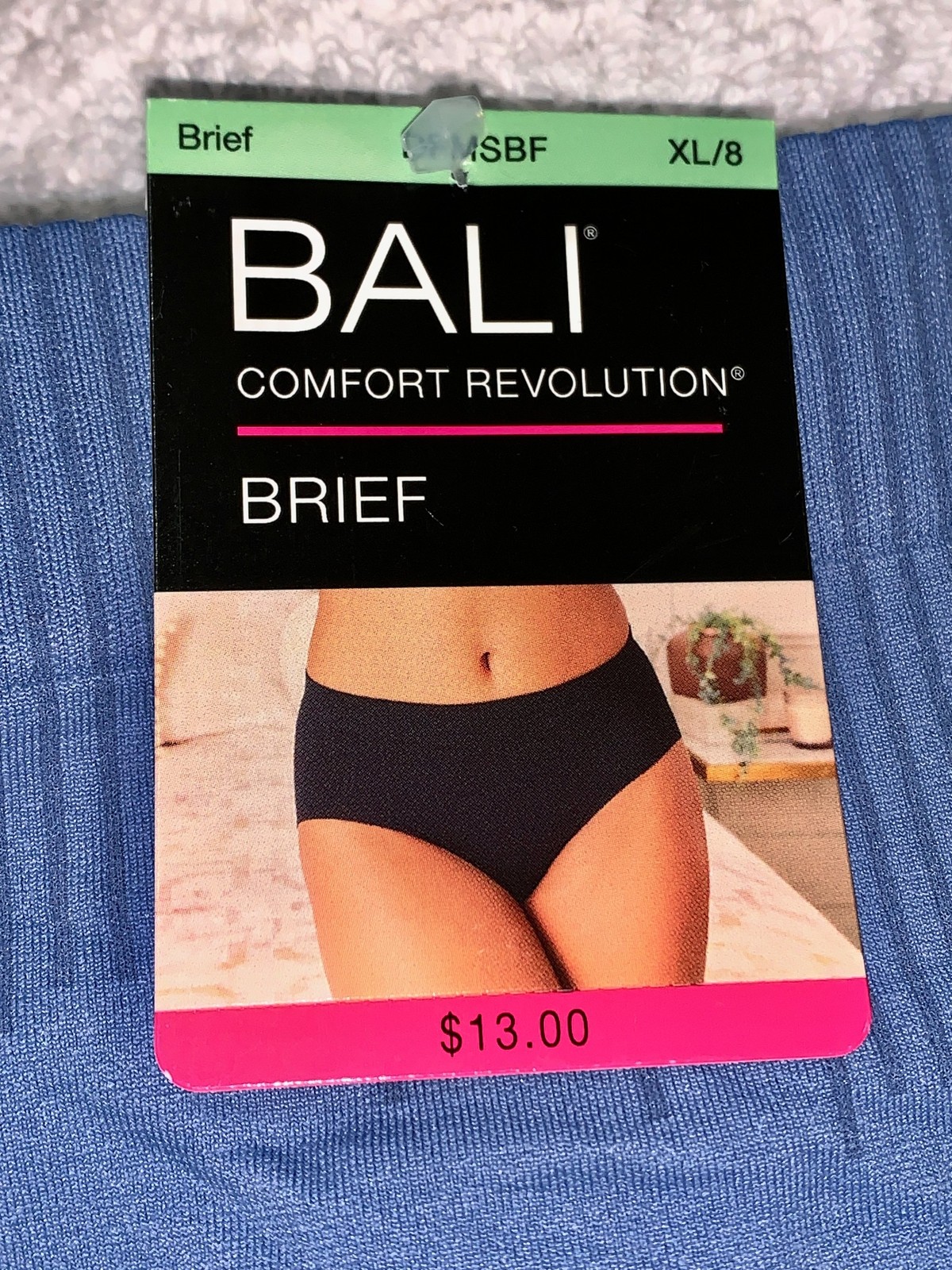 BALI Comfort Revolution Modern Seamless Ahoy Blue Brief Panty Women S M L XL 2XL