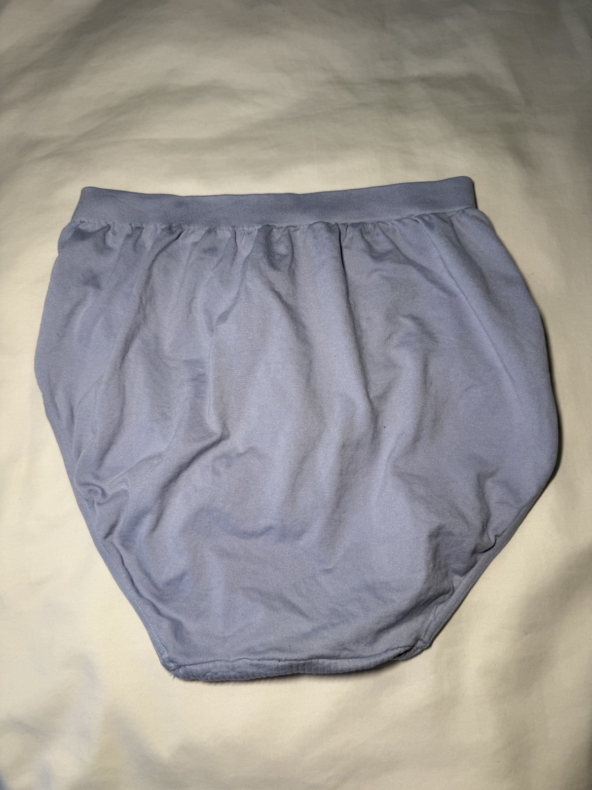 Vtg Bali Womens Seamless Hi Cut Panty Brief Underwear Size 6/7 in Blue