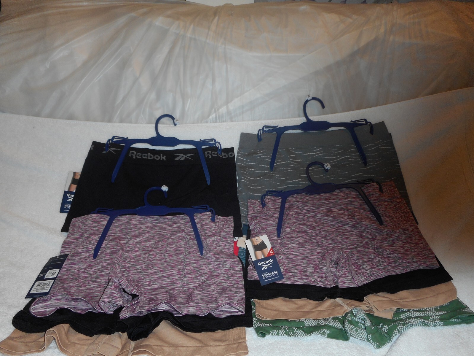 4 PK Reebok Ladies Seamless Boyshorts Panty S,M,L