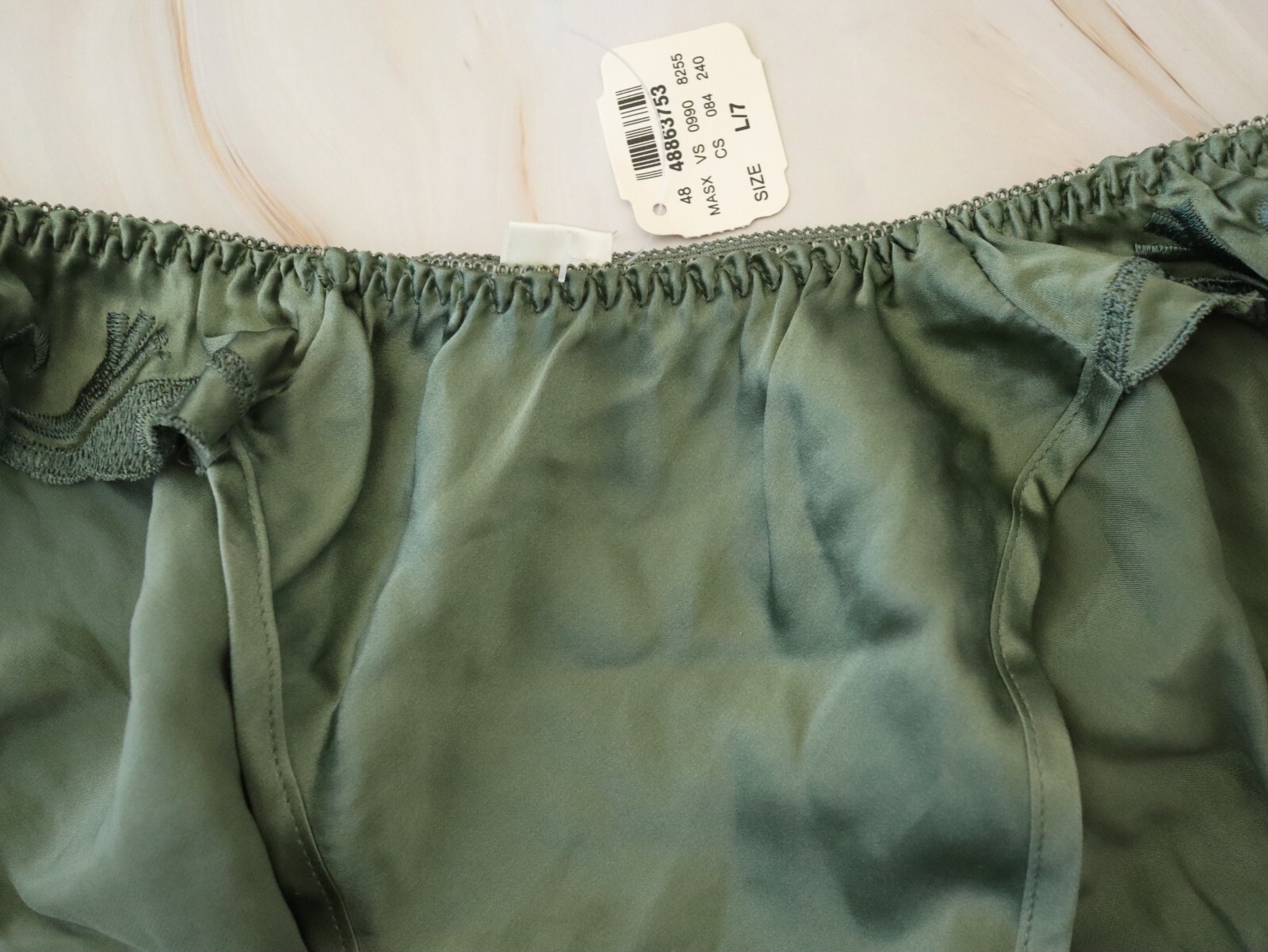 Victoria’s Secret VTG 80s-90s Polyester Satin Brief String Bikini Panties LARGE