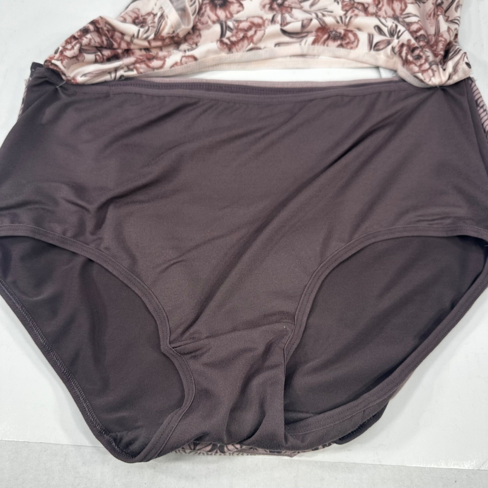 Lot Of Five Delta Burke Women’s Size 1X Panty Brief Assorted Brown Colors New
