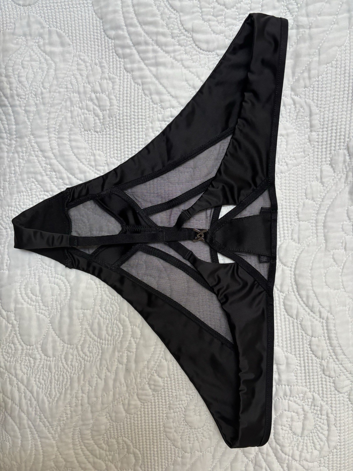 Honey Birdette Vesna Black Thong String Size Medium