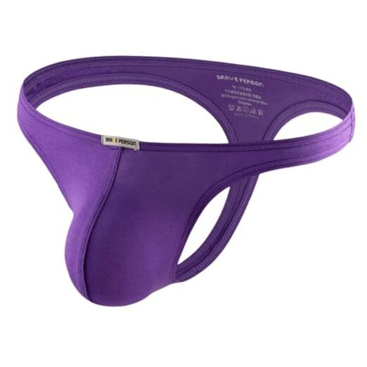 Mens Thong Underwear Sexy G String Stretchy All Day Comfort Male X-Large Purple