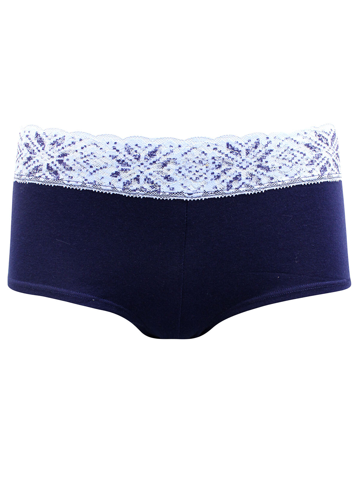La Senza Navy Contrast Lace Trim Boyshort/Knickers/Briefs – Sizes S, M, XL