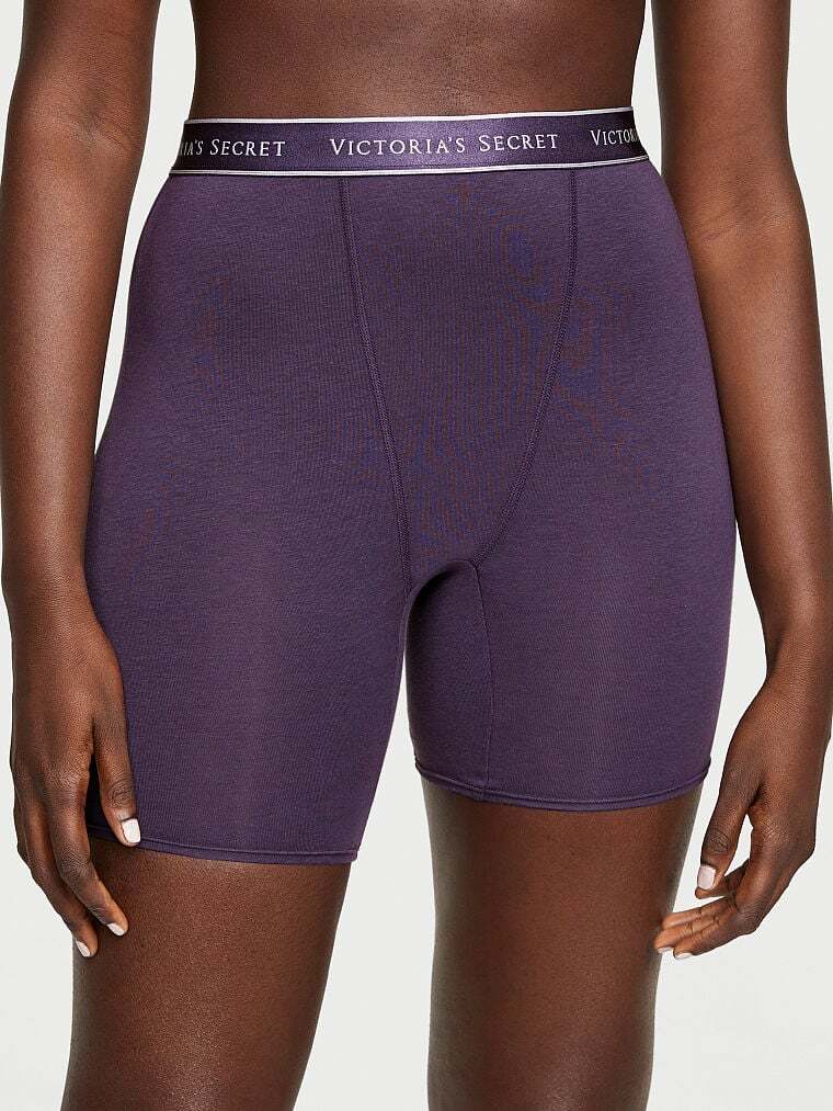 VICTORIA’S SECRET Logo Cotton Boxer Brief Black Pink Gray Logo Panty Undies NEW