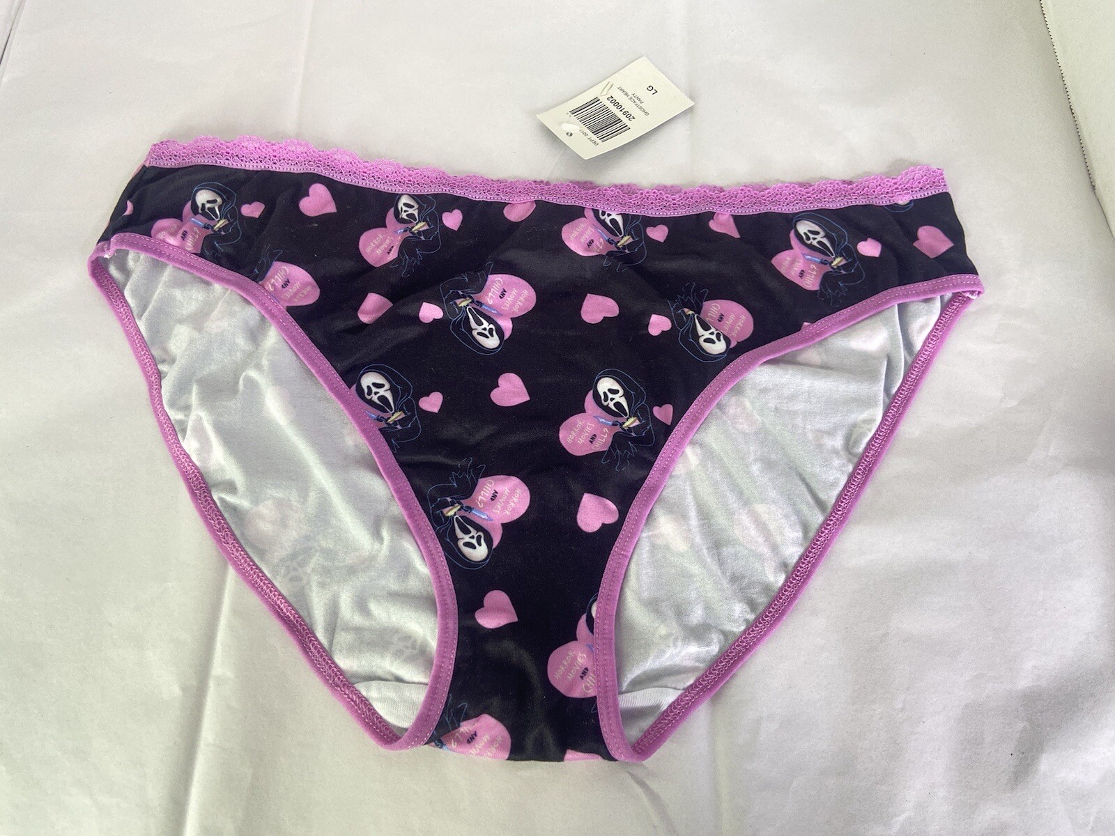 Scream Ghostface Halloween Sexy Cosplay Hearts Panty Panties 1 Pair Juniors L