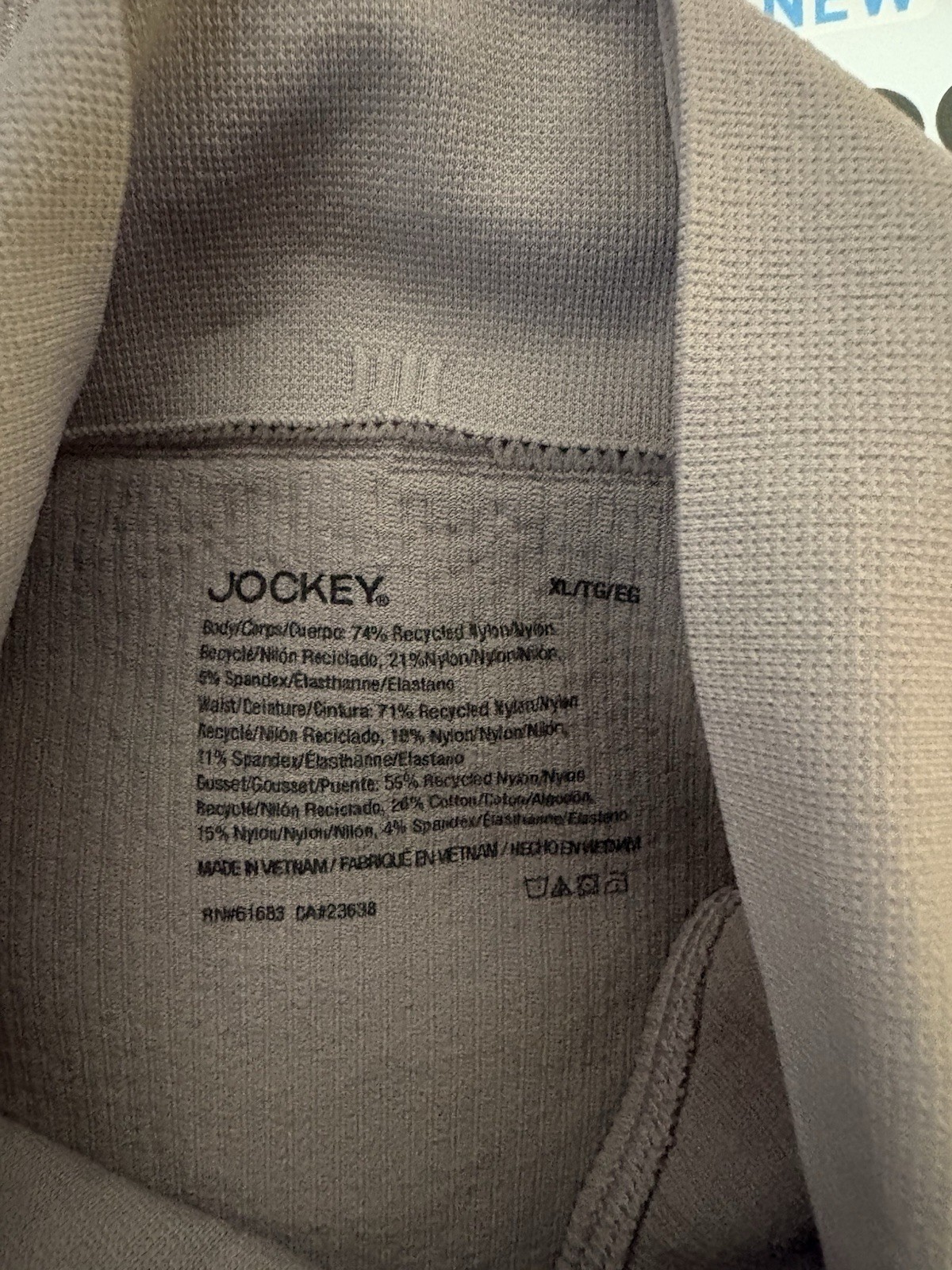 NEW Jockey Generation Recycled Seamfree Ribbed Bikini Panty 2 Pair Womens XLarge