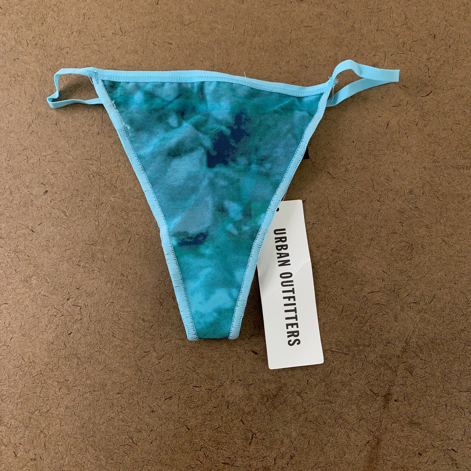 Out From Under Women’s Size Small Turquoise Tie Dye Micro Fusion G String NWT