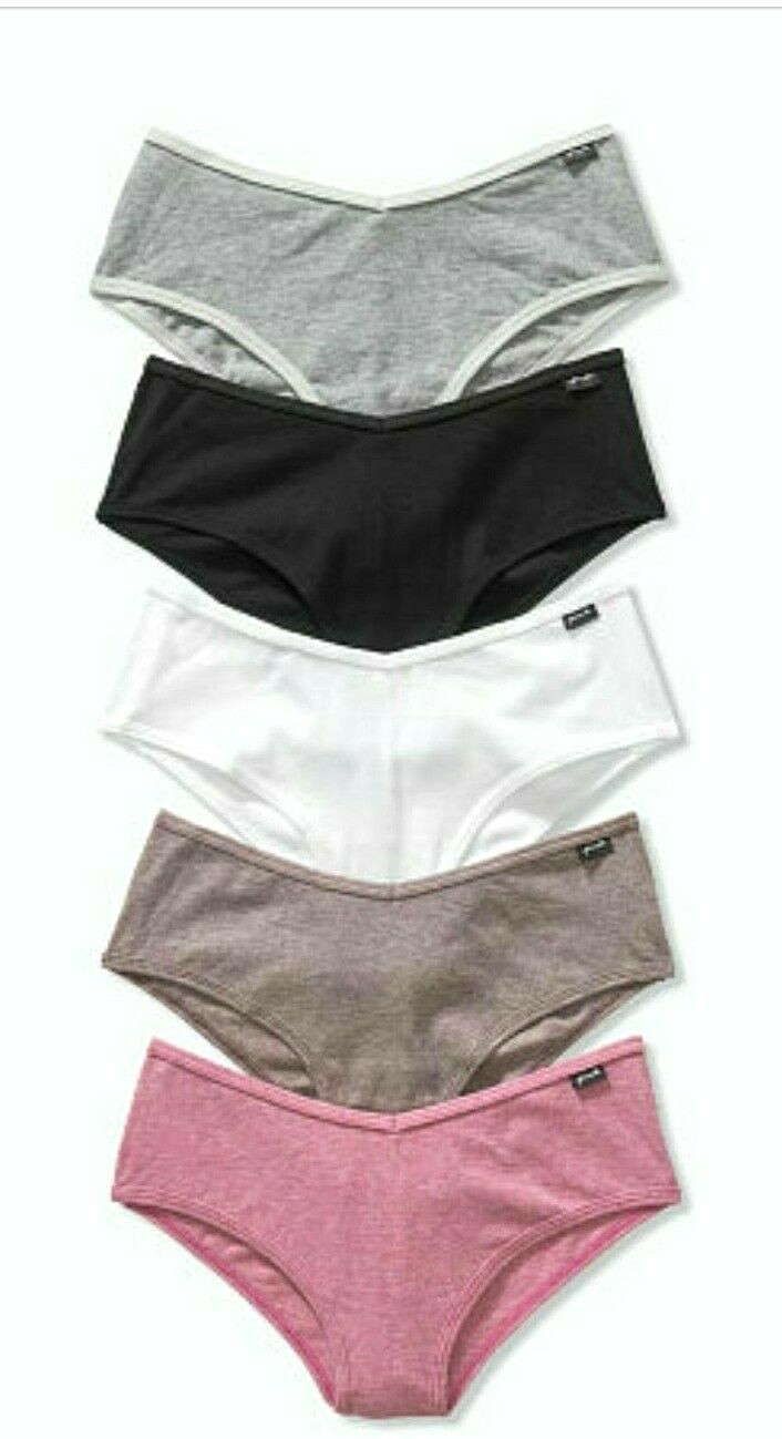 Victoria Secret PINK Panty 5 Pack Boyshort Hipsters Cotton Cheekster Panties 5PK