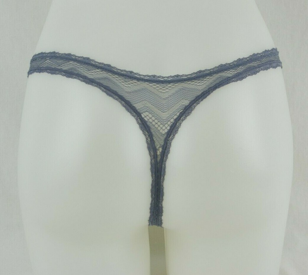 BootayBag Gray Lace Thong Bikini Panties Womens Size Small Nylon Blend Brand New