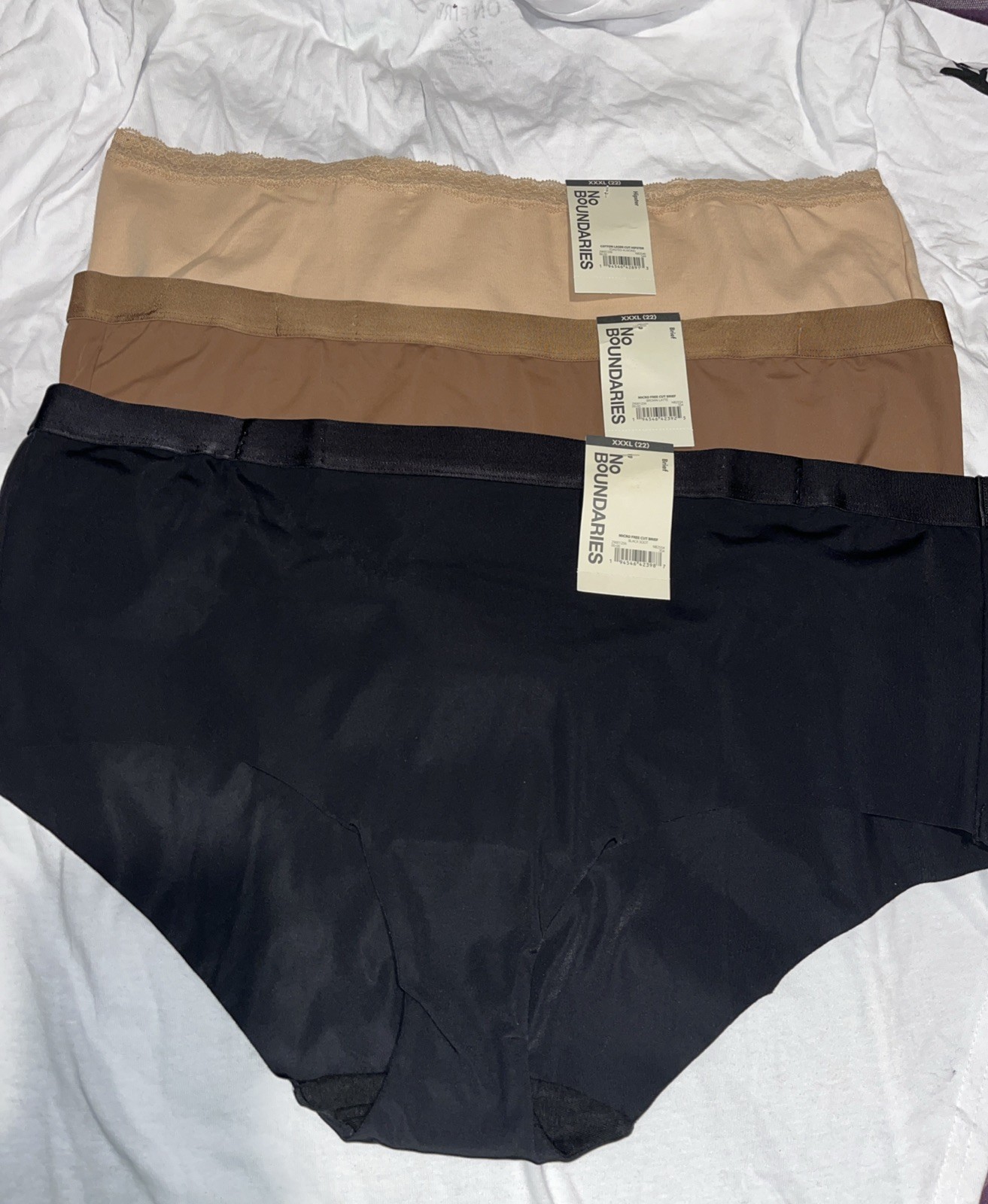 3 Pairs No Boundaries Briefs Panties Size XXL 22 sexy