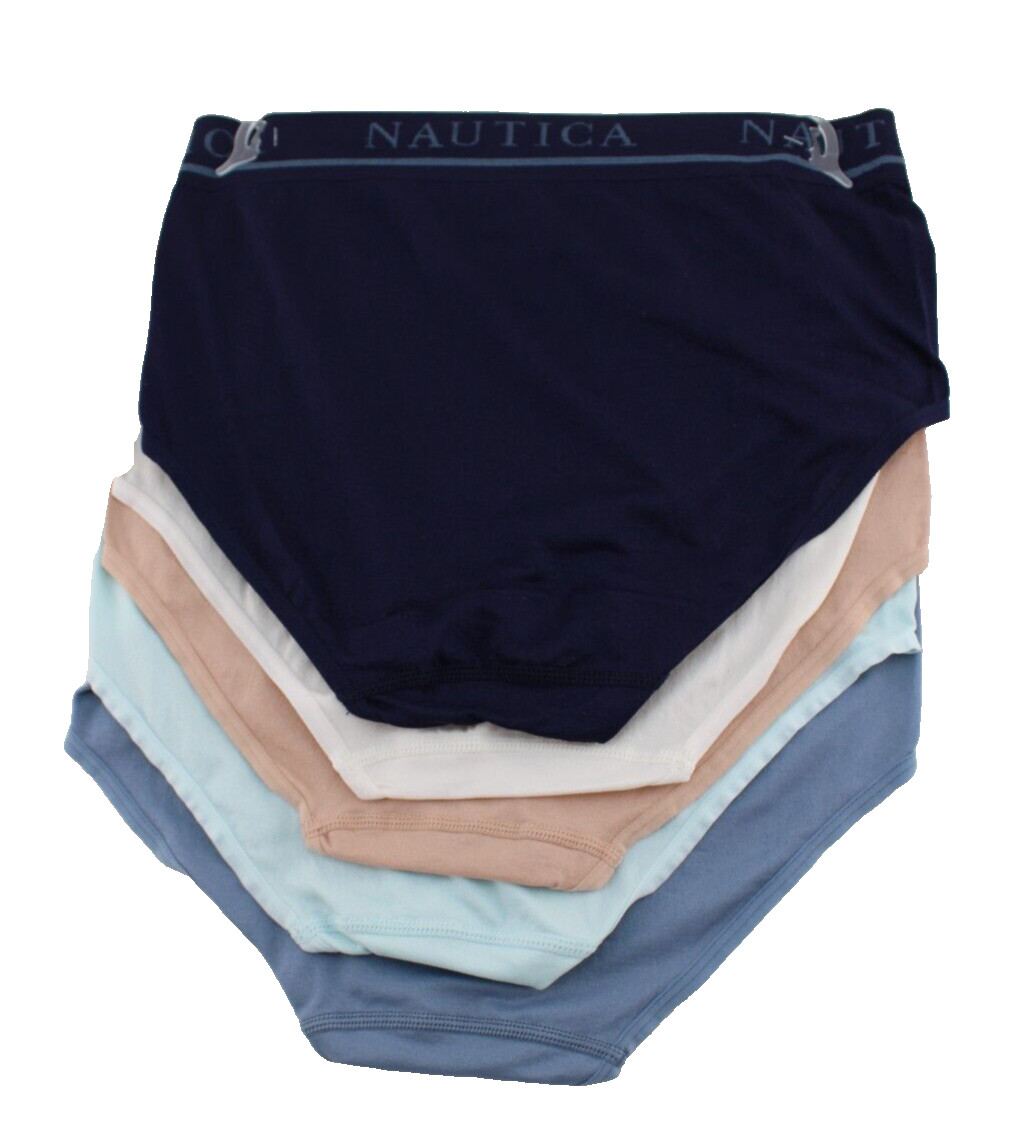 New NAUTICA 5-pk Small Multi Colors Full Coverage Seamless Women Briefs MSRP $48