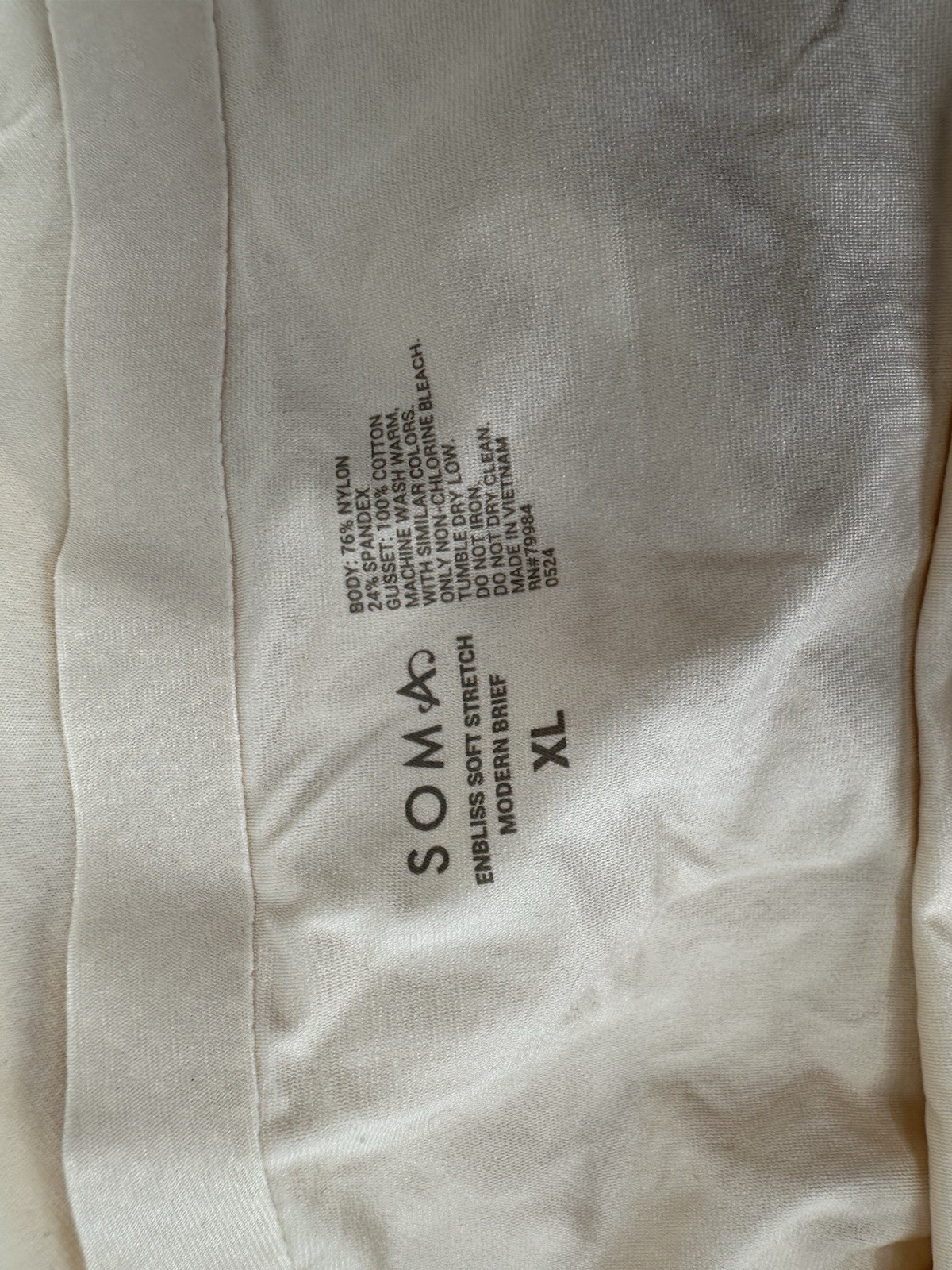 NEW Soma XL Enbliss Soft Stretch Modern Briefs in Pale Sand PS10
